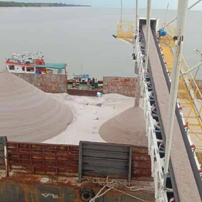 Conveyor loading at the jetty